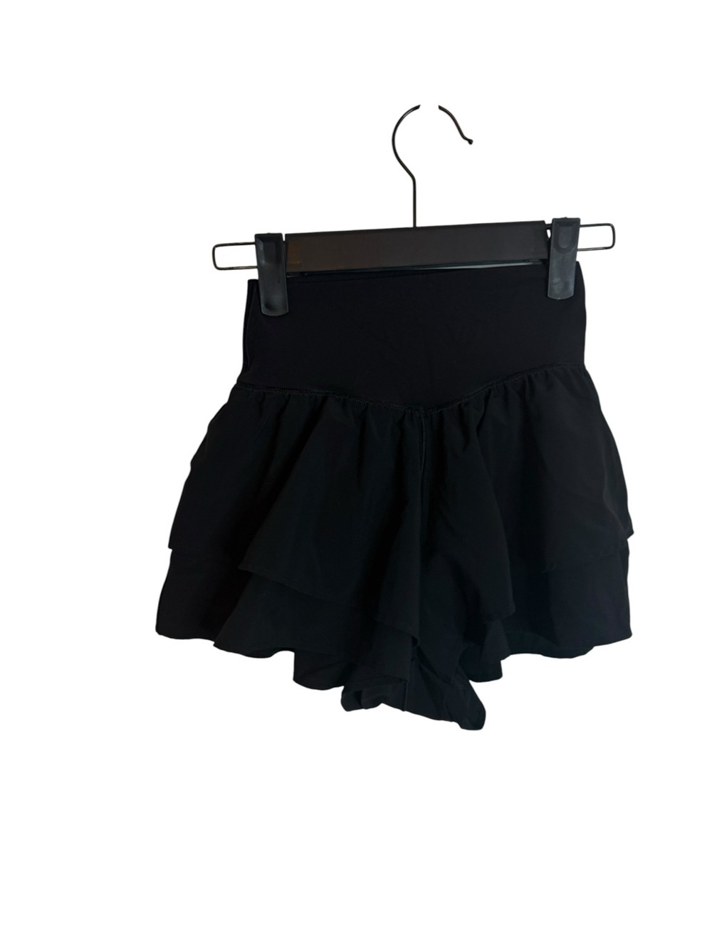 OFFLINE By Aerie Layered Black Ruffle Shorts